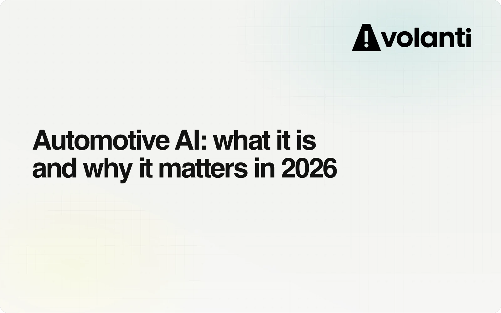 Automotive AI: what it is and why it matters in 2026